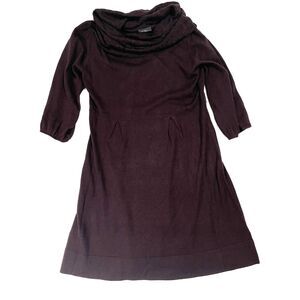 ALYX Dark Purple Eggplant Knit Dress Cowl Neck XL